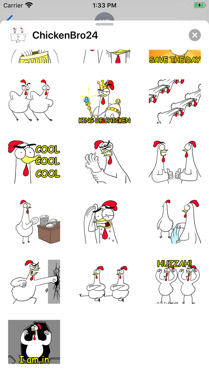Chicken Bro 24 Sticker Pack