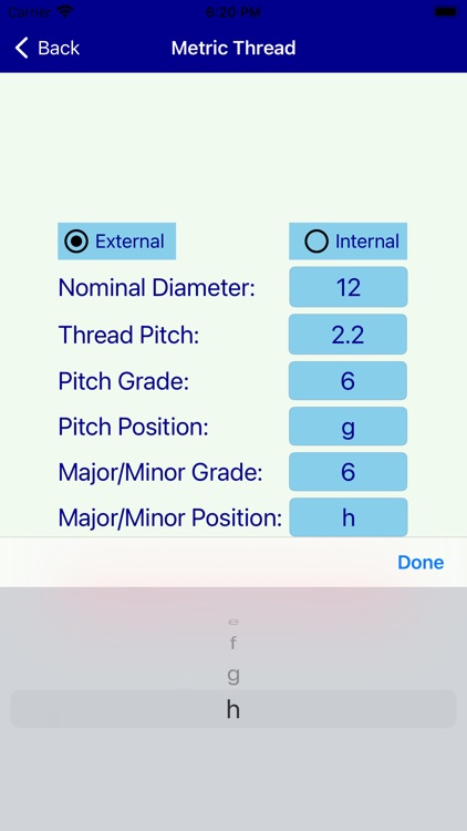 UN Metric Threads Calculator screenshot-8