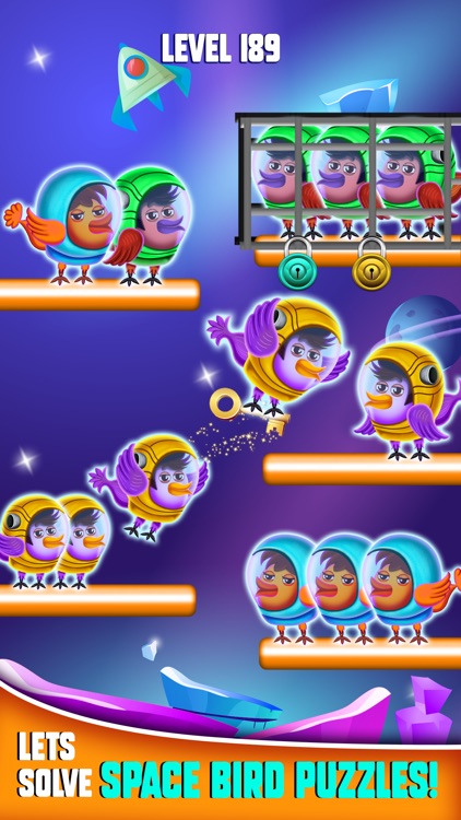 Space Bird Sort - Bird Games screenshot-3