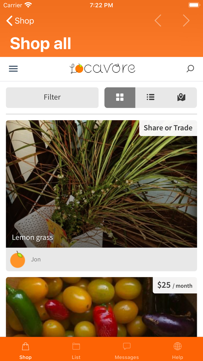 Locavore local food network