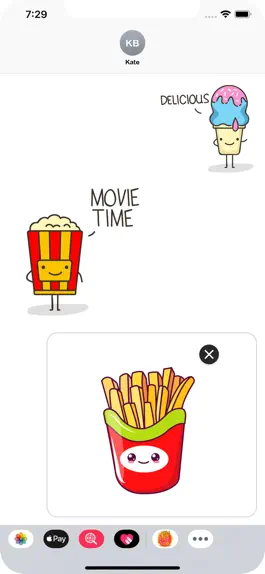 Game screenshot Fancy Food Animated Emojis hack