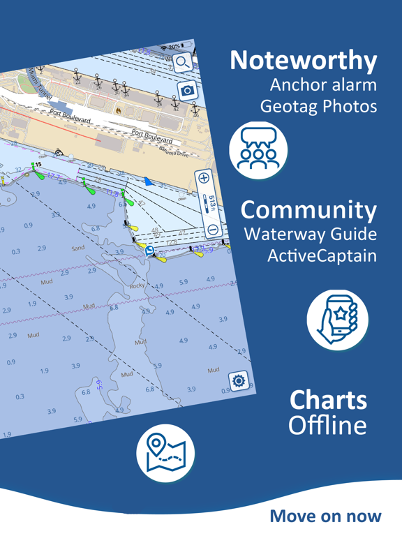 Aqua Map: Marine & Lake charts screenshot