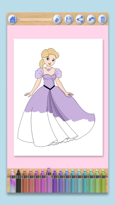 How to cancel & delete Paint princess Cinderella – coloring games for girls from iphone & ipad 4