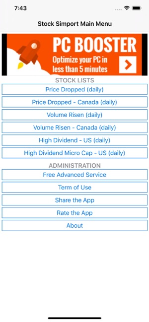 Stock Simport