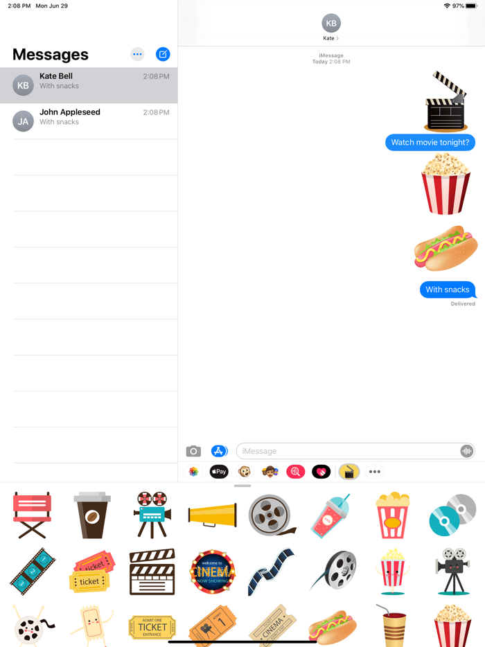 Golden Movie Screen Stickers