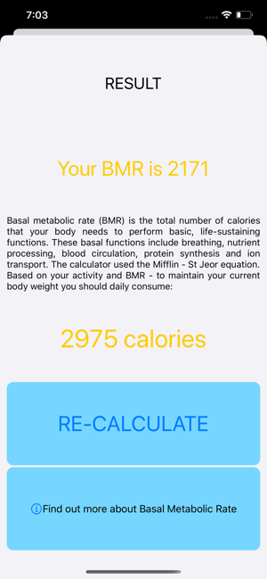 Your BMR Calculator(圖2)-速報App