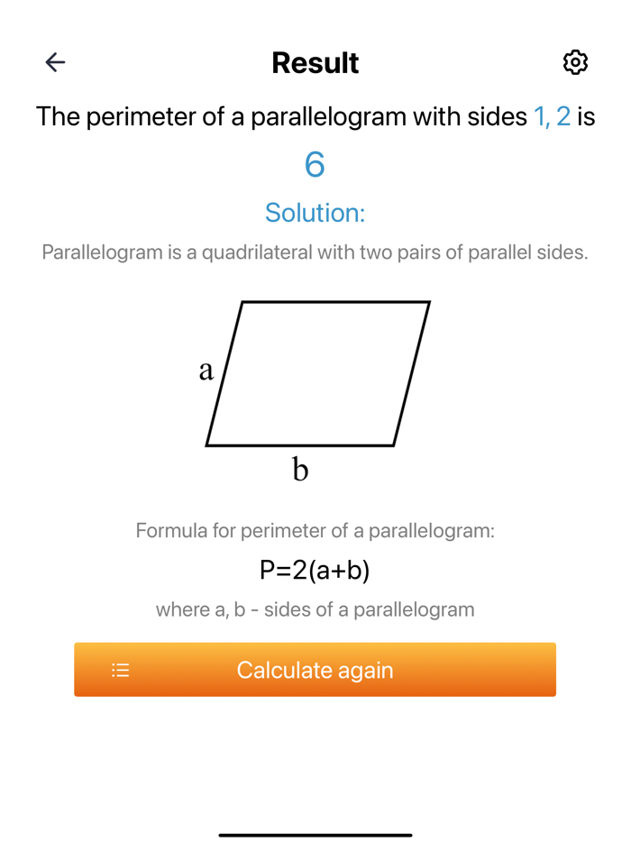 Perimeter calculator