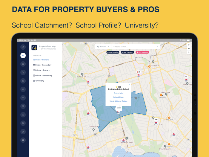 Property Data Map - Sydney NSW