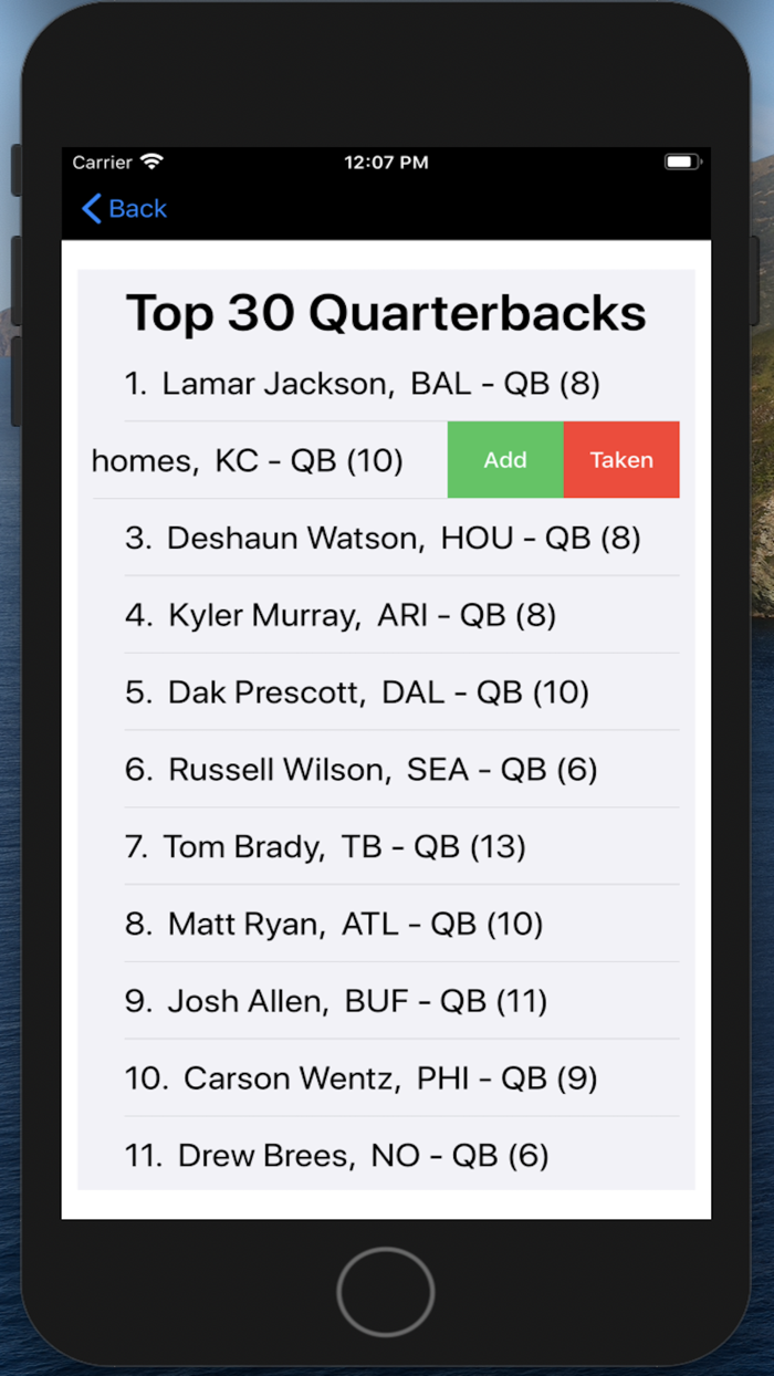 Fantasy FB Draft Kit