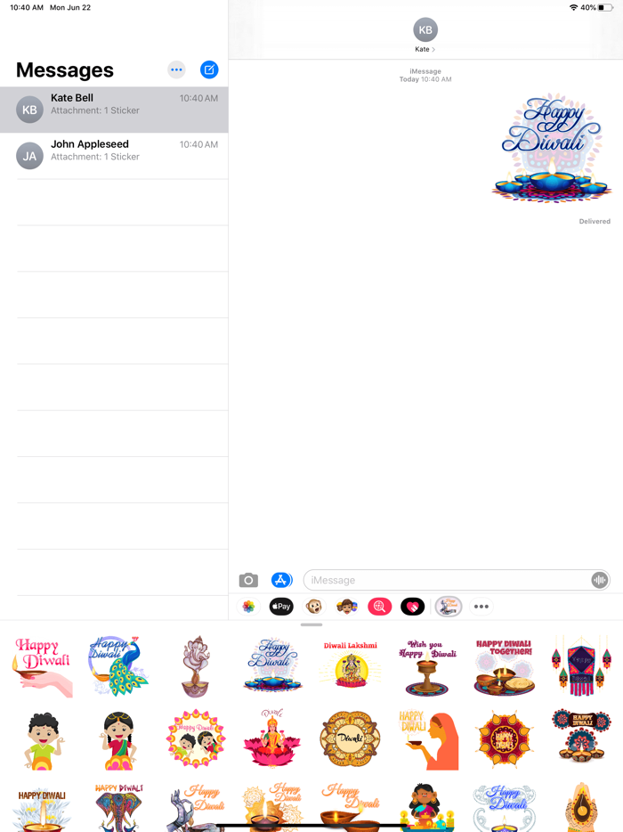 Elegant Diwali Wishes Stickers