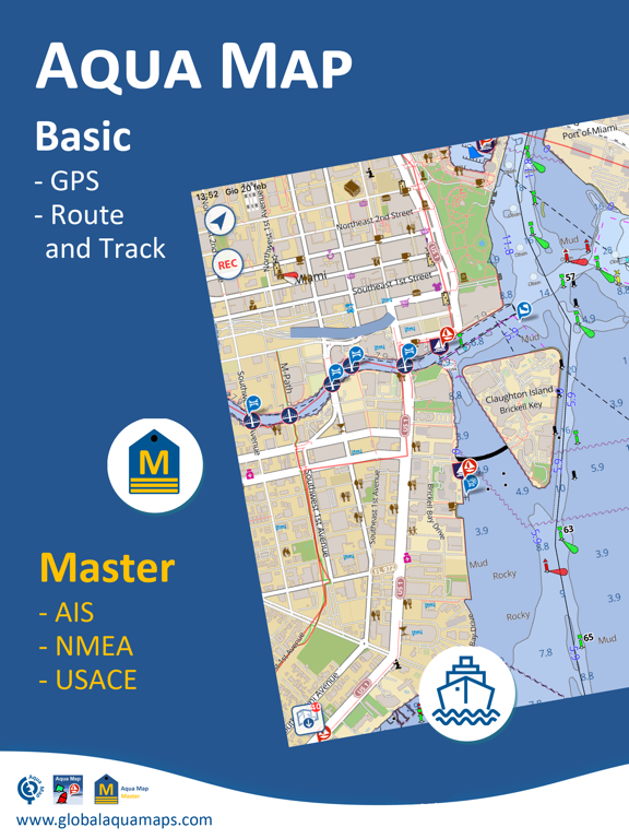 Aqua Map: Marine & Lake charts screenshot