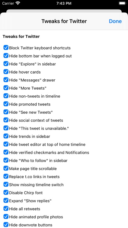 Tweaks for Twitter Mobile