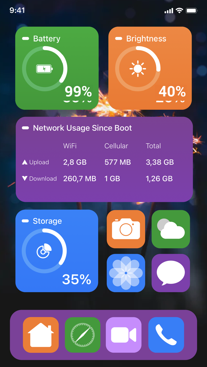 Battery Widget  Color Widget