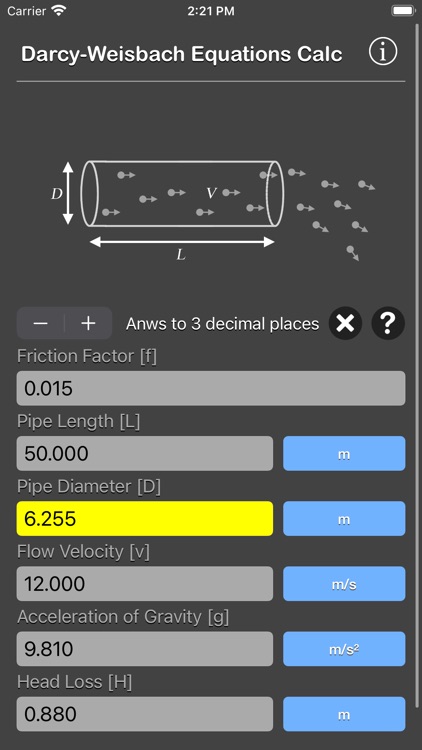 Darcy Weisbach Equations Calc screenshot-4