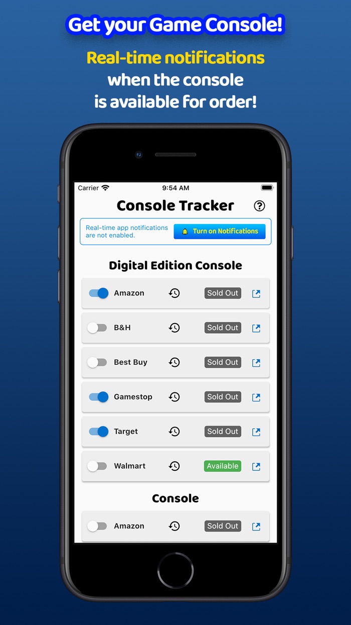 Console Tracker