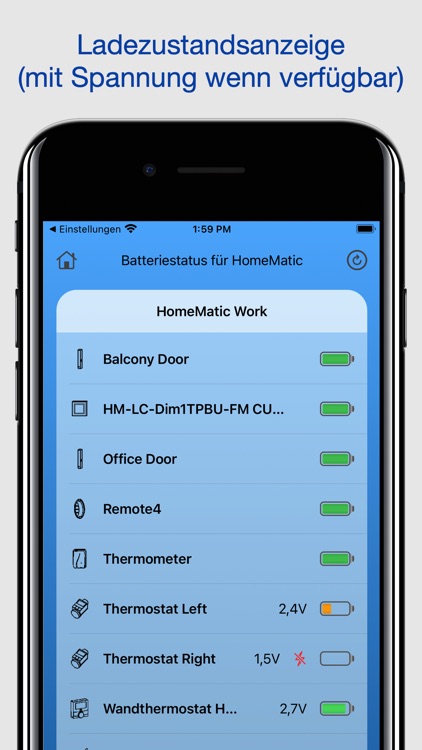 Battery Status for HomeMatic