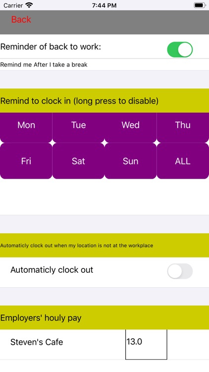 Simple Work Time Recorder