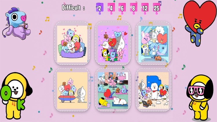 Cute BT21 Puzzle Game screenshot-3