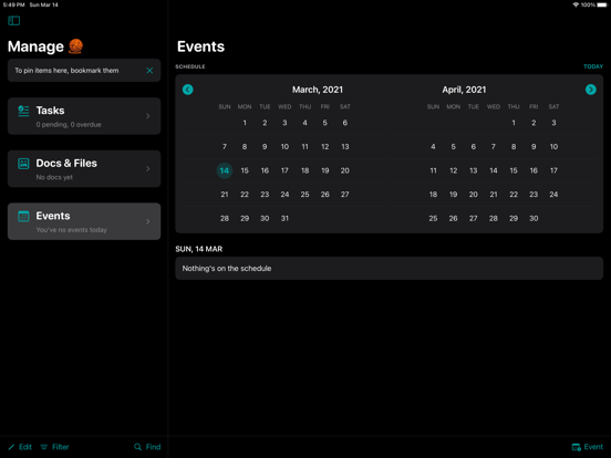 Manage: Tasks, Docs & Events screenshot 4