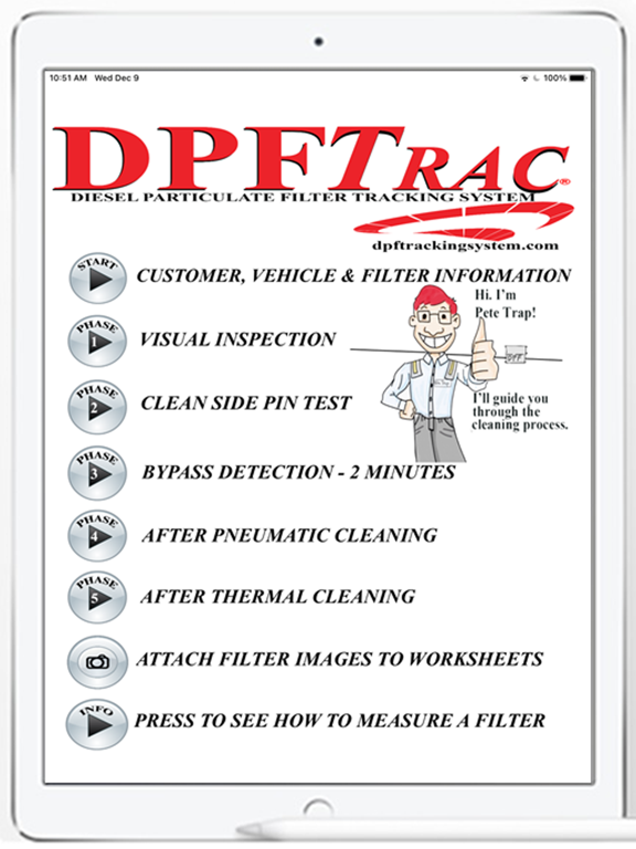 DPFTrac DPF Tracking System screenshot 2