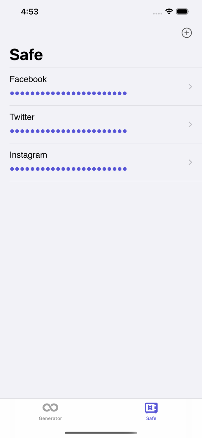 Safe Password Generator