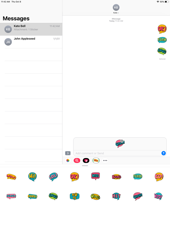 English Chat Stickers