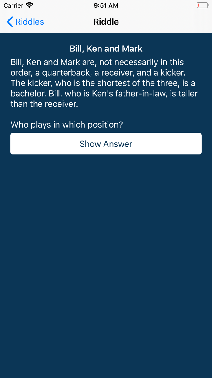 Riddles-Question  Solution