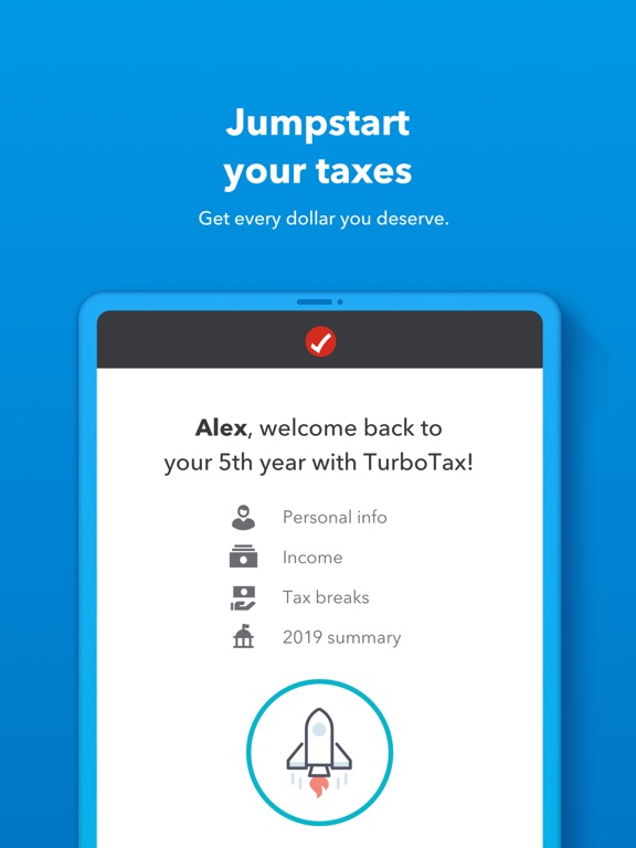 iPad Image of TurboTax Tax Return App