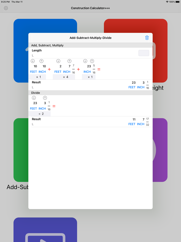 Construction Calculator
