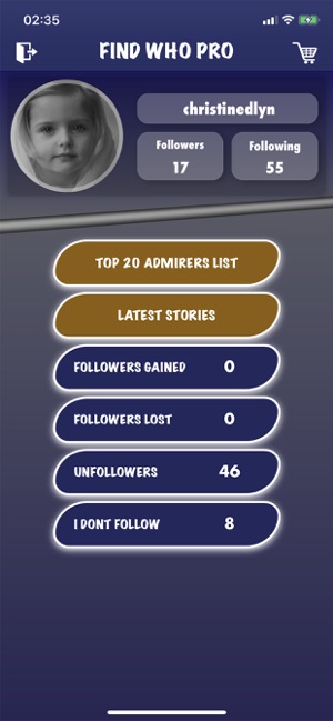 FindWhoPro Stats For Instagram