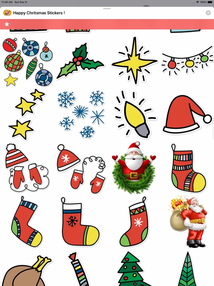 Happy Christmas Stickers