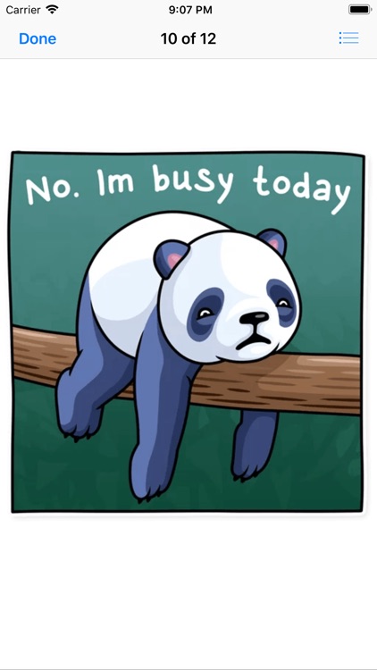Fluffy Lazy Panda Stickers screenshot-6