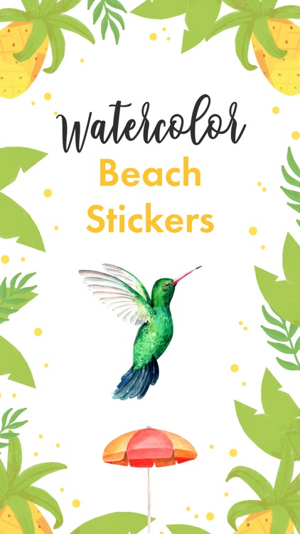 The Watercolor Beach Stickers