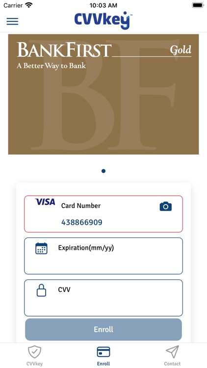 BankFirst.CVVkey