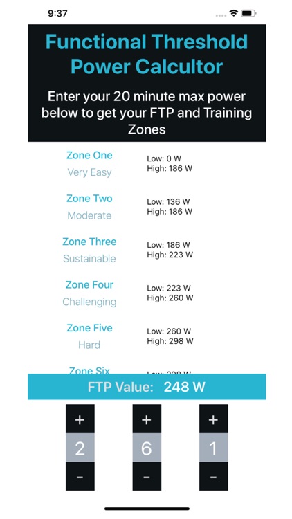 Cycling Zone Calculator