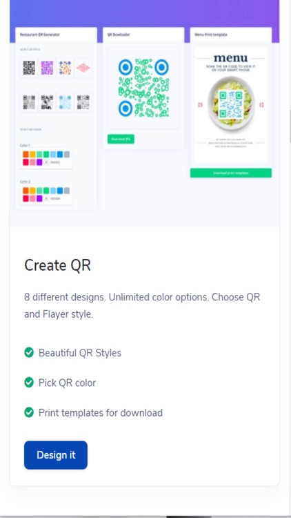 FlashQR Menu Creator