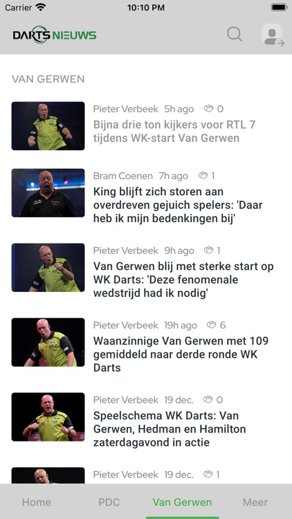 Dartsnieuws