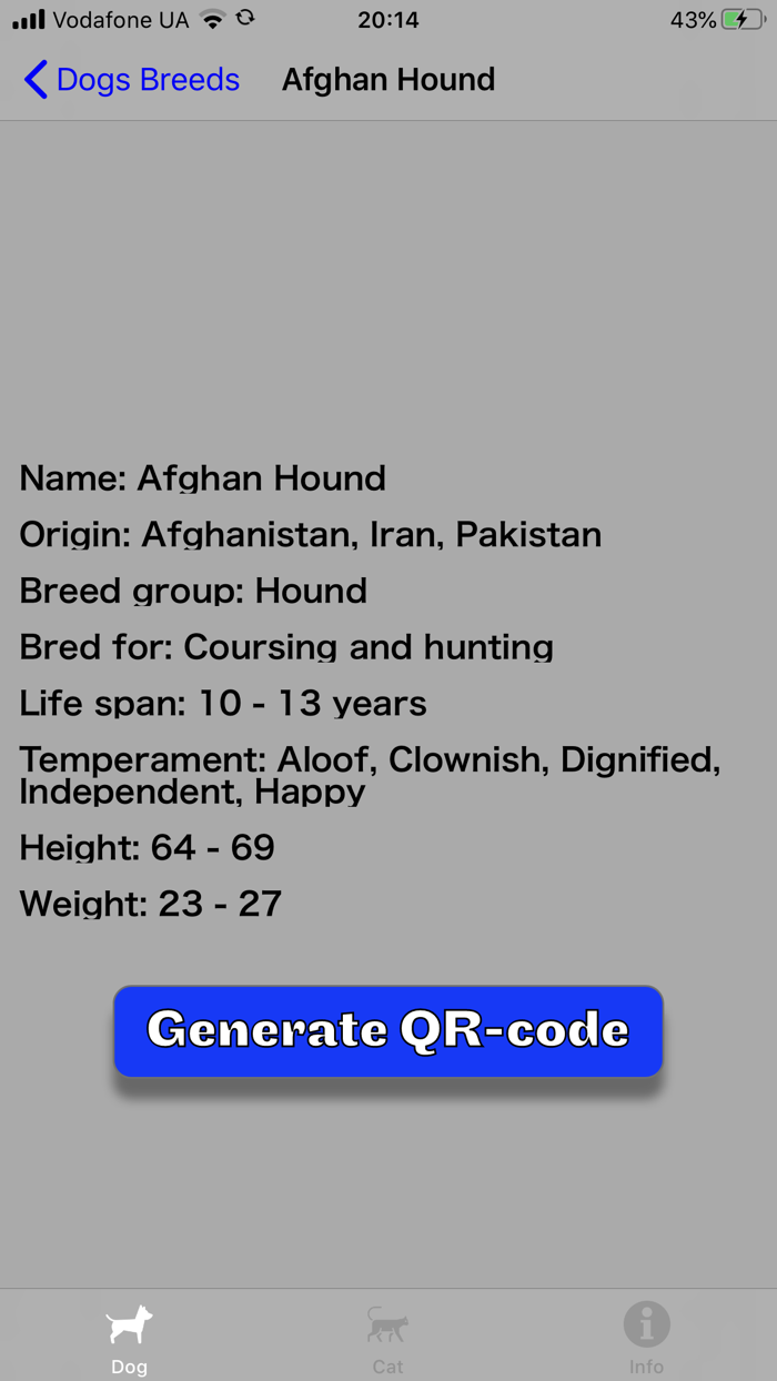 Petcode QR-code of Pet