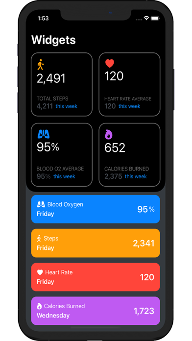 Health app as widget screenshot 4