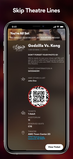 AMC Theatres: Movies & More app screenshot