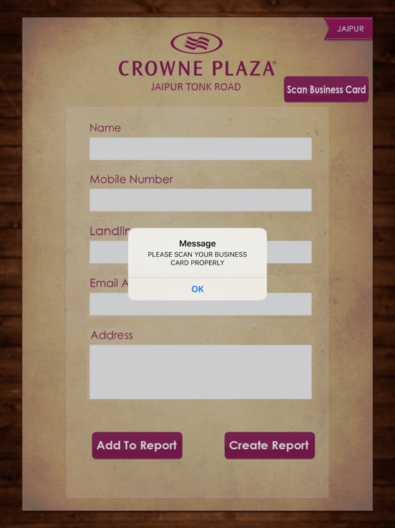 CrownePlazaBusinessCardScanner