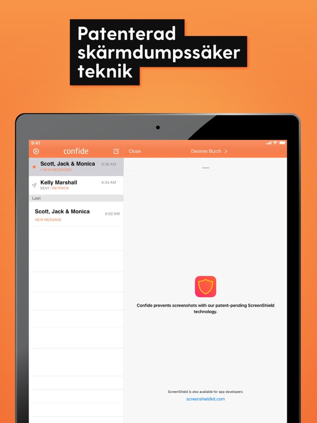 Confide - Säkra meddelanden i App Store