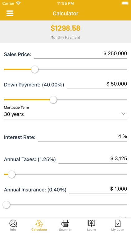 ISB EZ Mortgage Application