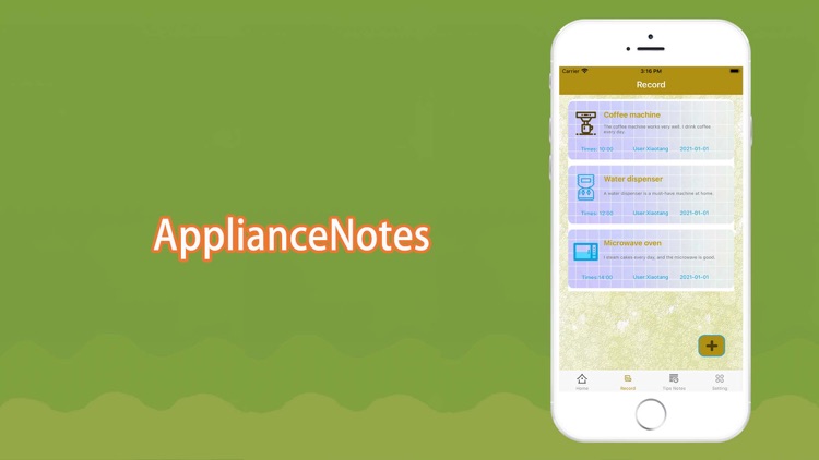 ApplianceNotes-Appliance Notes