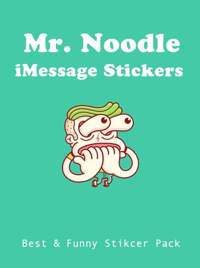 Mr. Noodle Funny Stickers