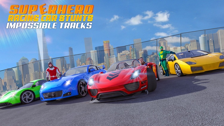 Superhero Racing Car Stunts screenshot-4