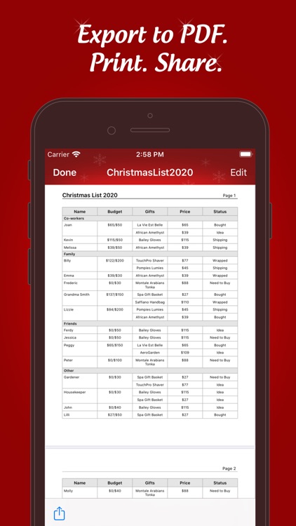 The Christmas Gift List Pro screenshot-4