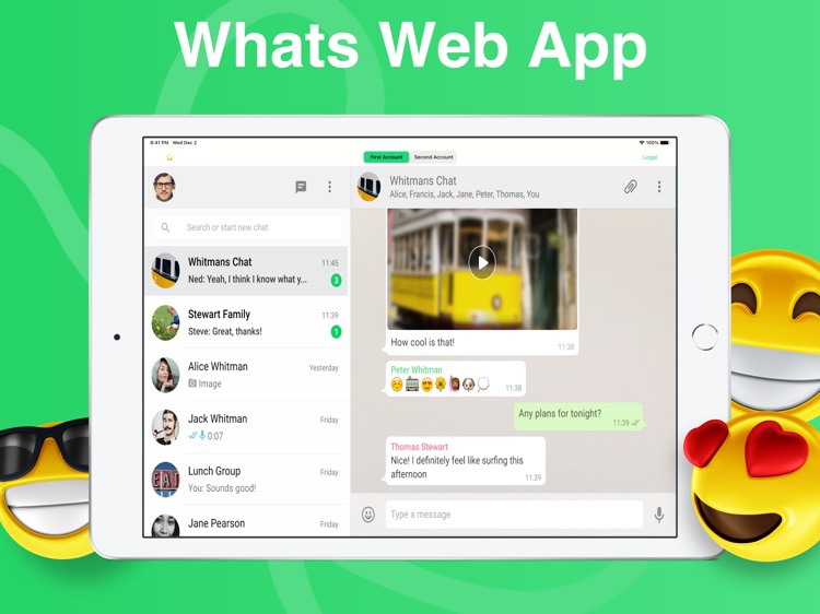 Dual Whats Web App for iPad