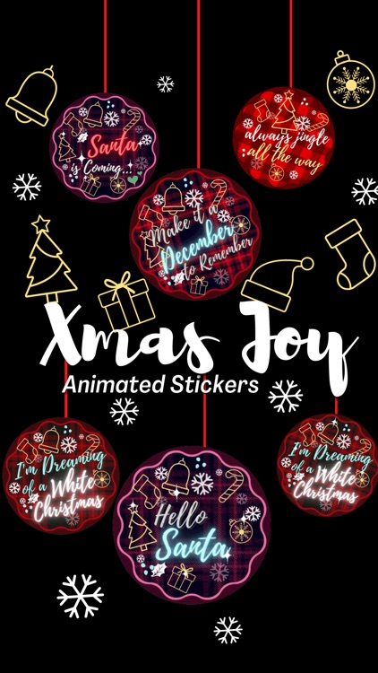 Xmas joy animated stickers