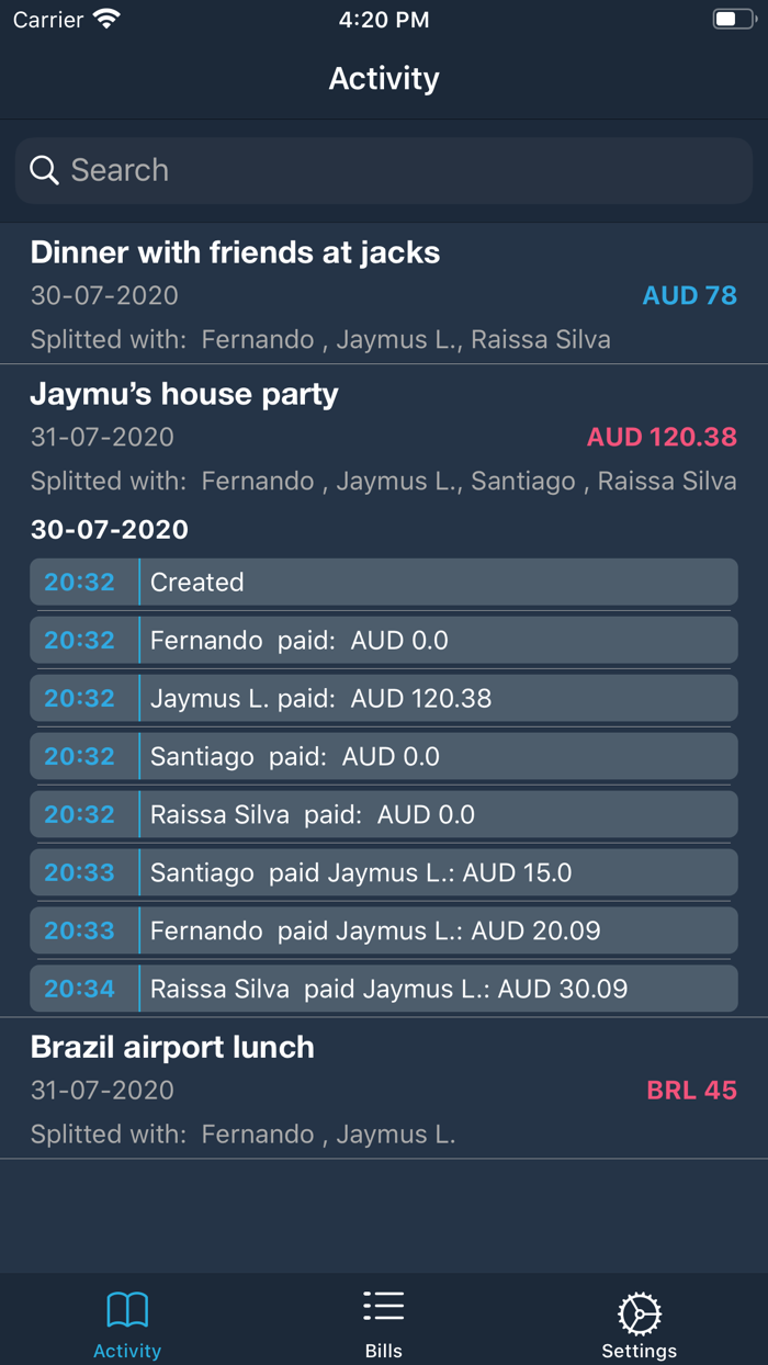 Billit - Split bills